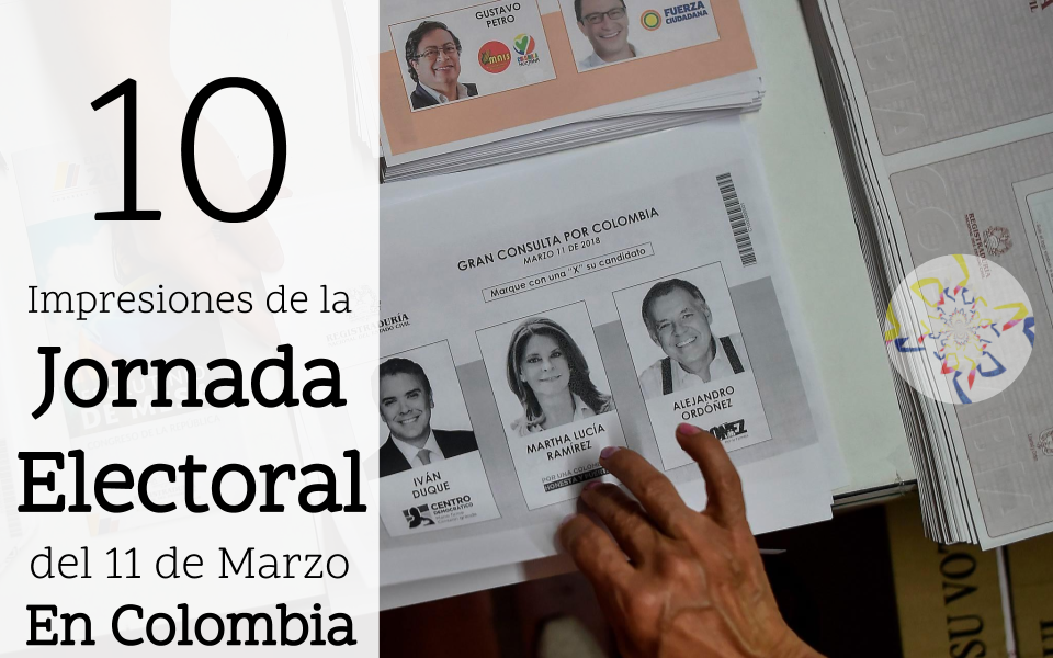 10 impresiones de la jornada electoral del 11 de marzo en colombia
